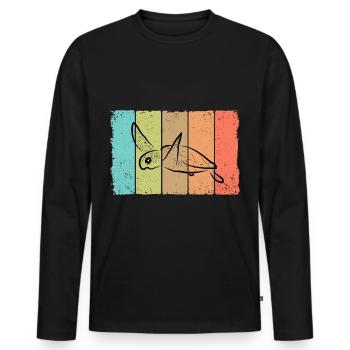 Tortues - T-shirt manches longues Premium bio Homme - noir - Devant - Nico (187cm)