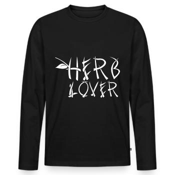 Herbes Amant épice Recueillir épices herbe épices - T-shirt manches longues Premium bio Homme - noir - Devant - Nico (187cm)