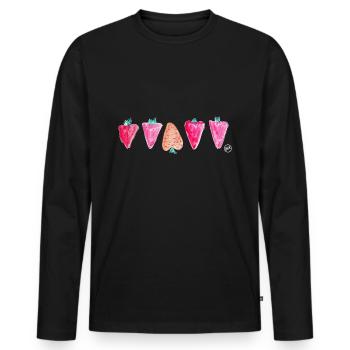 * BAM * be_different - T-shirt manches longues Premium bio Homme - noir - Devant - Nico (187cm)