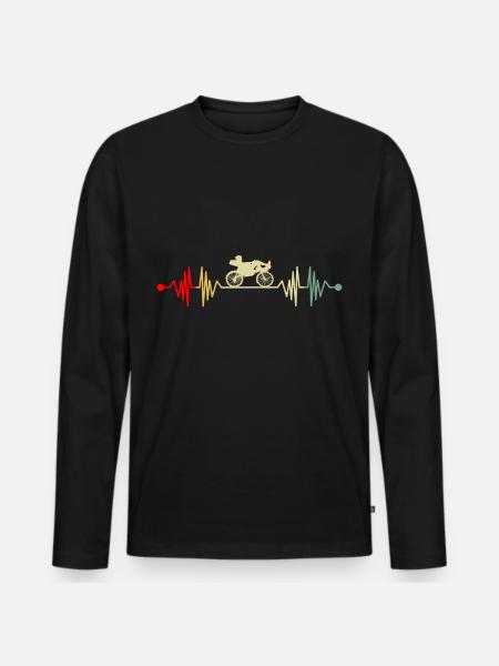 Transfusé vélo couché - T-shirt manches longues Premium bio Homme - noir