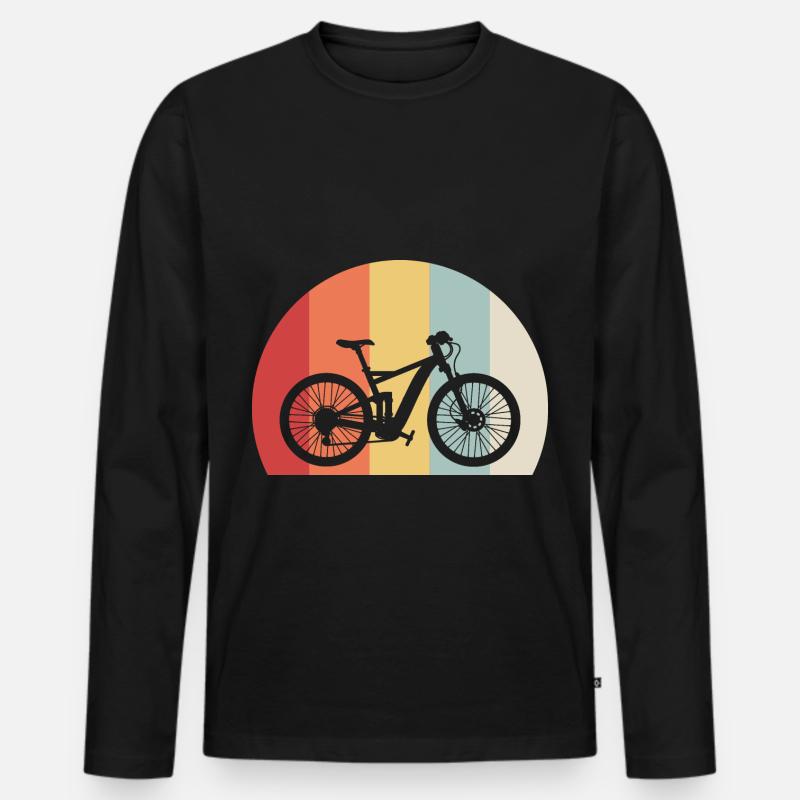 Fahrrad - Männer Premium Bio Langarmshirt - Schwarz