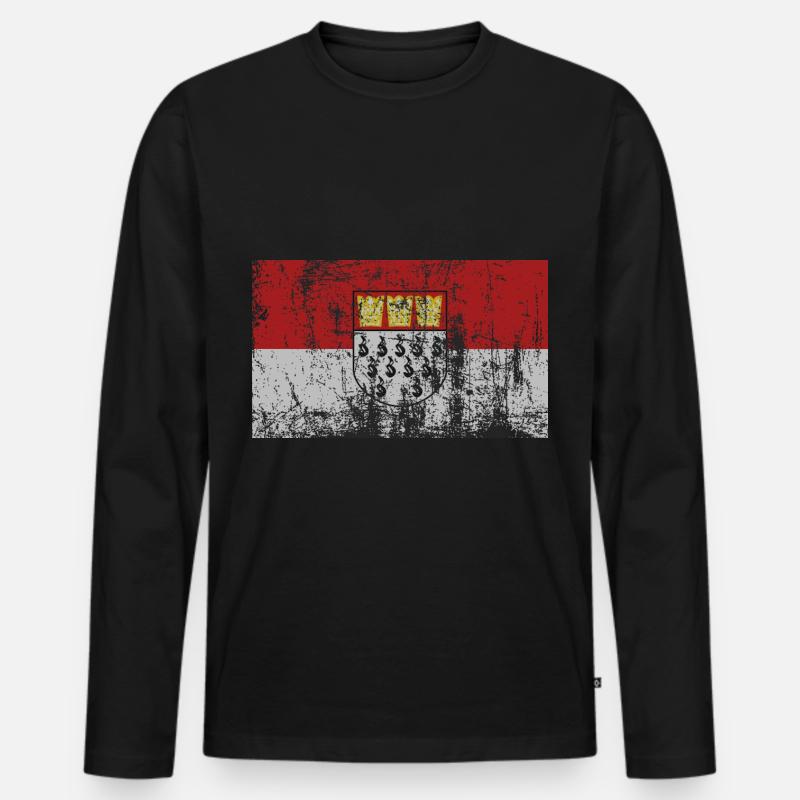 köln - Männer Premium Bio Langarmshirt - Schwarz