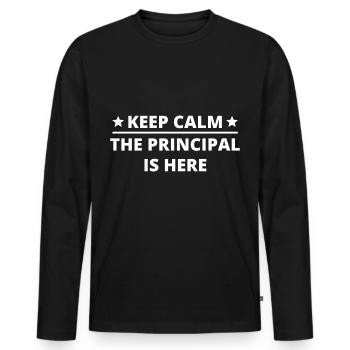 Direktor Schulleiter Rektor Beruf Geschenk - Männer Premium Bio Langarmshirt - Schwarz - Vorne - Nico (187cm)