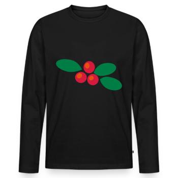Tropical tricolore de baies - T-shirt manches longues Premium bio Homme - noir - Devant - Nico (187cm)