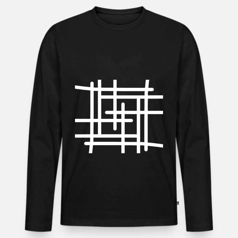 Kunst abstrakt - Männer Premium Bio Langarmshirt - Schwarz