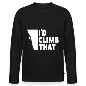 Climbing Climbing Mountain Sports Rock Face Gift - Men's Premium Organic Long Sleeve Shirt - black - Front - Nico (187cm)
