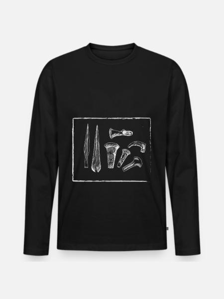 Werkzeuge - Männer Premium Bio Langarmshirt - Schwarz