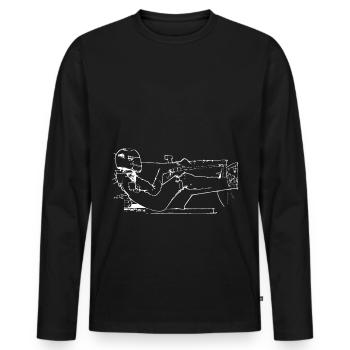 Rennfahrer Rennauto rennen racing Geburtstagsidee - Männer Premium Bio Langarmshirt - Schwarz - Vorne - Nico (187cm)