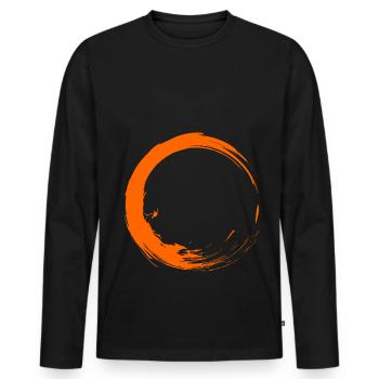 Kreis Bürste Design Neu Geschenk Vektor Form - Männer Premium Bio Langarmshirt - Schwarz - Vorne - Nico (187cm)