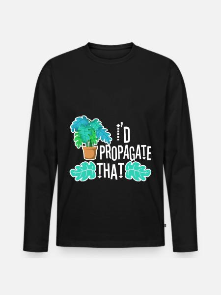 Monstera Mama - Men's Premium Organic Long Sleeve Shirt - black