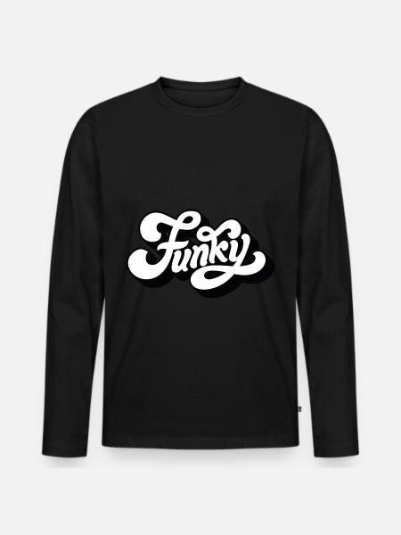 Funky - Männer Premium Bio Langarmshirt - Schwarz
