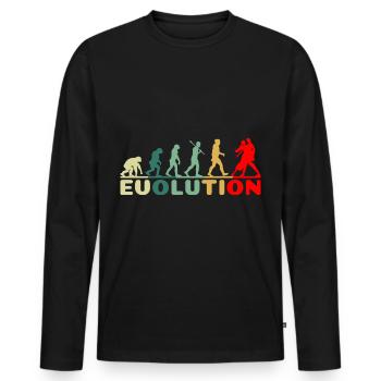 Tango dance dance evolution retro pour couple de danse - T-shirt manches longues Premium bio Homme - noir - Devant - Nico (187cm)