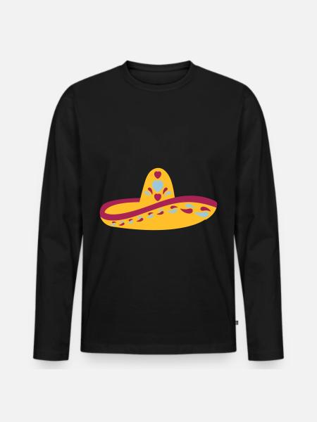 sombrero - Men's Premium Organic Long Sleeve Shirt - black