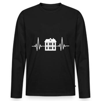 Real Estate Agent Real Estate - Men's Premium Organic Long Sleeve Shirt - black - Front - Nico (187cm)