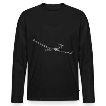 Planeurs Planeurs Planeurs - T-shirt manches longues Premium bio Homme - noir - Devant - Nico (187cm)