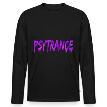 Psytrance Goa Trance - T-shirt manches longues Premium bio Homme - noir - Devant - Nico (187cm)