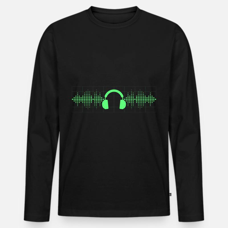 Tontechniker Tonmeister Audiotechniker - Männer Premium Bio Langarmshirt - Schwarz