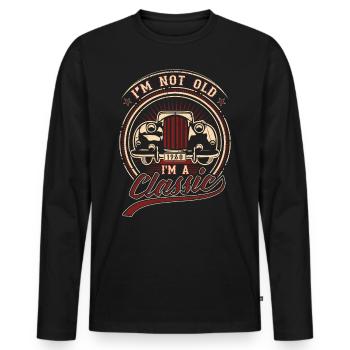 I'm Not Old I'm A Classic Oldtimer 1960 Love Gift - Männer Premium Bio Langarmshirt - Schwarz - Vorne - Nico (187cm)