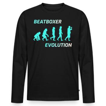 Entwicklung von Beatboxer Beatbox Beatboxing - Männer Premium Bio Langarmshirt - Schwarz - Vorne - Nico (187cm)