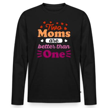 LGBTQ Lesbisch Bisexuell Homosexuell Geschenk - Männer Premium Bio Langarmshirt - Schwarz - Vorne - Nico (187cm)