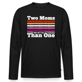 LGBTQ Lesbisch Bisexuell Lesbische Mutter Geschenk - Männer Premium Bio Langarmshirt - Schwarz - Vorne - Nico (187cm)