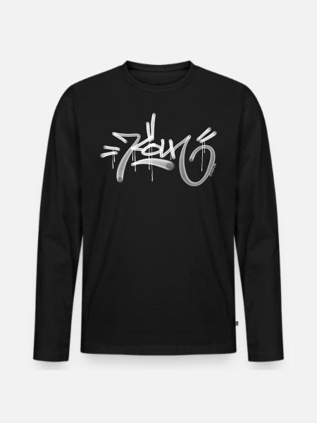 Cologne Graffiti Fatcap Day - Men's Premium Organic Long Sleeve Shirt - black