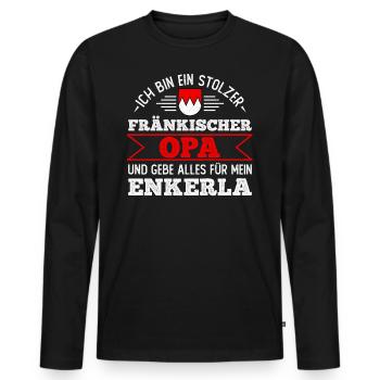 Franken Fränkischer Opa Großvater Frankenland - Männer Premium Bio Langarmshirt - Schwarz - Vorne - Nico (187cm)