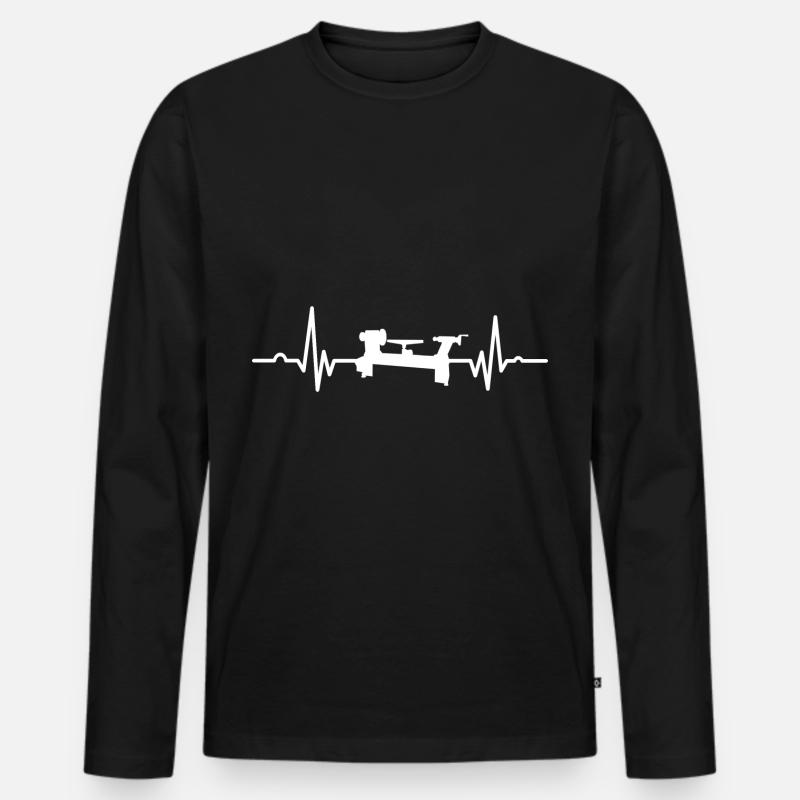 Drechsler Drechseln Drechselbank Geschenkidee - Männer Premium Bio Langarmshirt - Schwarz