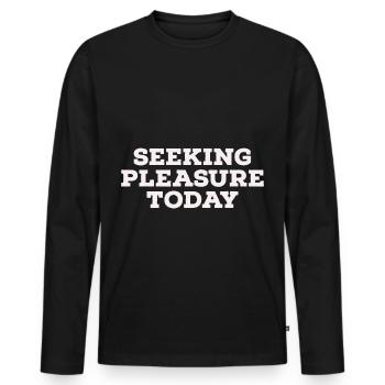 sexe - T-shirt manches longues Premium bio Homme - noir - Devant - Nico (187cm)