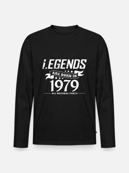 1979 - Männer Premium Bio Langarmshirt - Schwarz