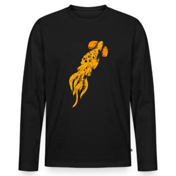 Giant Squid creature cool gift - Men's Premium Organic Long Sleeve Shirt - black - Front - Nico (187cm)