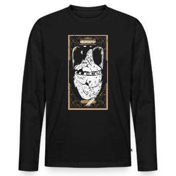 Glas Archäologie Entdeckung Geschenk - Männer Premium Bio Langarmshirt - Schwarz - Vorne - Nico (187cm)
