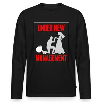 unter Junggeselle cooles Geschenk - Männer Premium Bio Langarmshirt - Schwarz - Vorne - Nico (187cm)