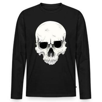 skull skull - Men's Premium Organic Long Sleeve Shirt - black - Front - Nico (187cm)