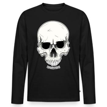 Skull Skull - Men's Premium Organic Long Sleeve Shirt - black - Front - Nico (187cm)