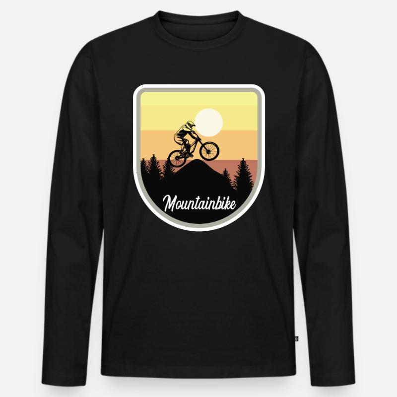 MTB - Männer Premium Bio Langarmshirt - Schwarz