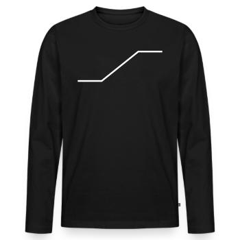 Accountants nose - Men's Premium Organic Long Sleeve Shirt - black - Front - Nico (187cm)