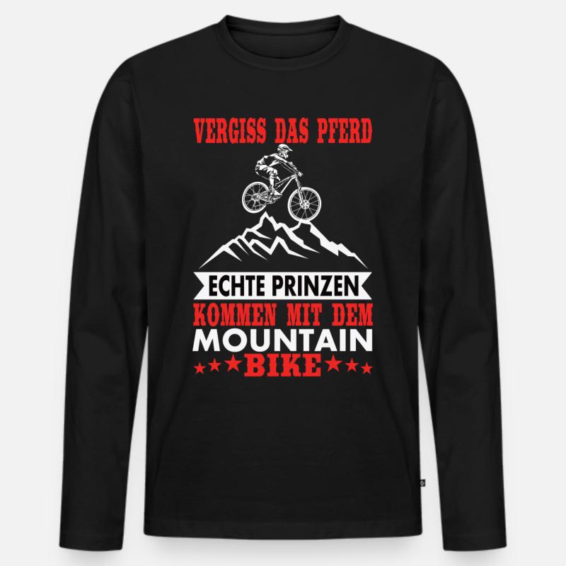 Echte Prinzen - Männer Premium Bio Langarmshirt - Schwarz