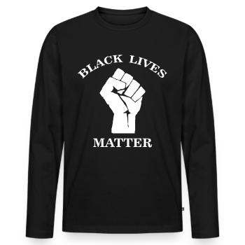 Black Lives Matter Black People Black Power - Men's Premium Organic Long Sleeve Shirt - black - Front - Nico (187cm)
