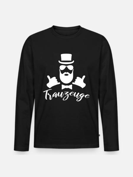 Trauzeuge - Männer Premium Bio Langarmshirt - Schwarz