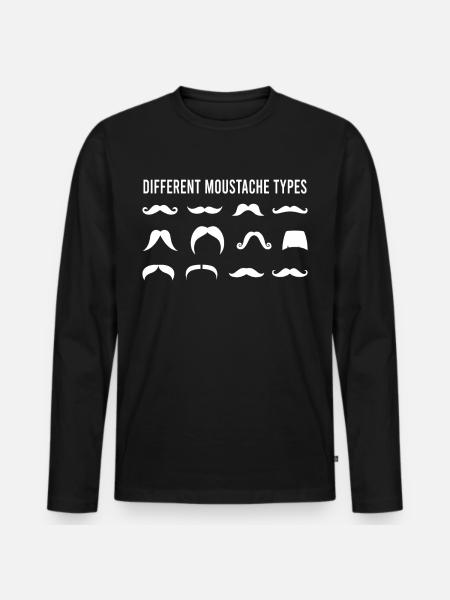 Mustache mustache mustache - Men's Premium Organic Long Sleeve Shirt - black
