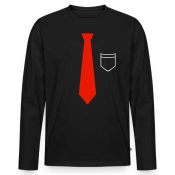 Home Office lustig Homeoffice witzig Geschenk Mann - Männer Premium Bio Langarmshirt - Schwarz - Vorne - Nico (187cm)