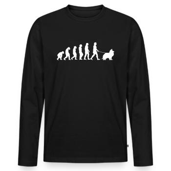 Shetland Shetland Sheepdog Evolution Sheltie Cadeau - T-shirt manches longues Premium bio Homme - noir - Devant - Nico (187cm)