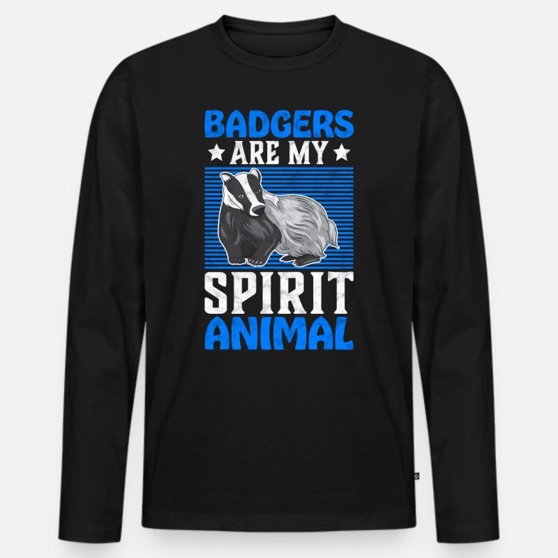 Honigdachs mein Lieblingstier Dachs Geschenk - Männer Premium Bio Langarmshirt - Schwarz