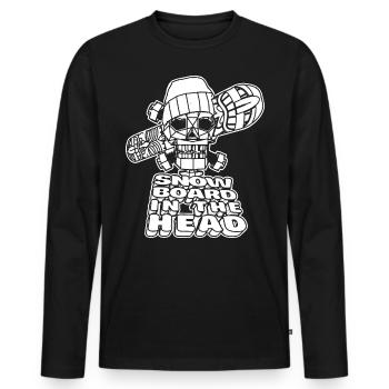 Snowboard, Sports Extrêmes, Suisse - T-shirt manches longues Premium bio Homme - noir - Devant - Nico (187cm)