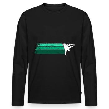 Breakdance Sport tanzen Breaker B-Boying Bboy Sohn - Männer Premium Bio Langarmshirt - Schwarz - Vorne - Nico (187cm)