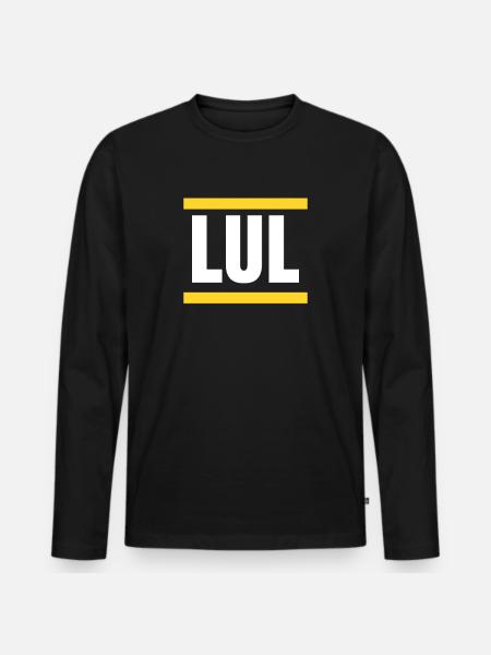 LUL - Männer Premium Bio Langarmshirt - Schwarz