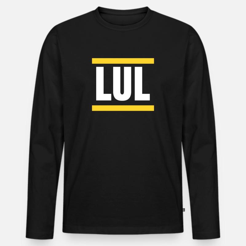 LUL - Männer Premium Bio Langarmshirt - Schwarz