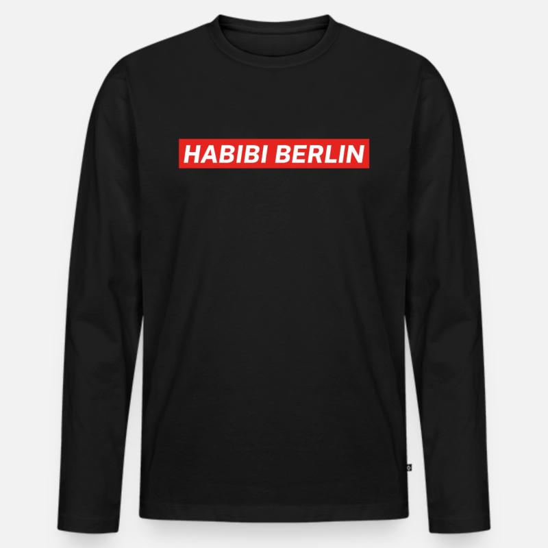 habibi berlin - Männer Premium Bio Langarmshirt - Schwarz