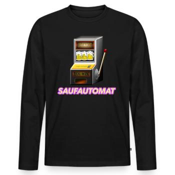 MALLORCA SAUF SHIRT GESCHENKIDEE - Saufautomat - Männer Premium Bio Langarmshirt - Schwarz - Vorne - Nico (187cm)